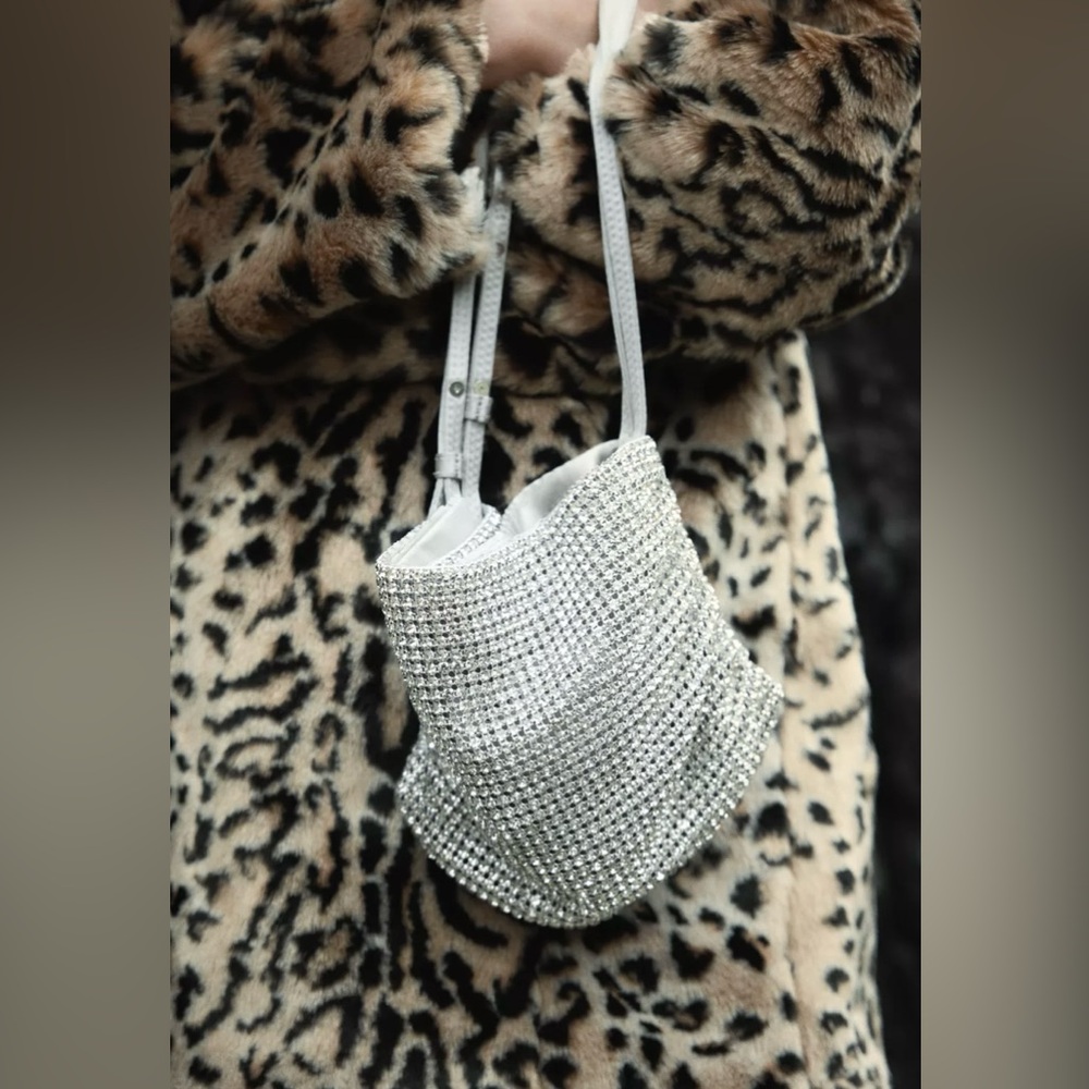 NWT Zara rhinestone bucket bag - Picture 5 of 5